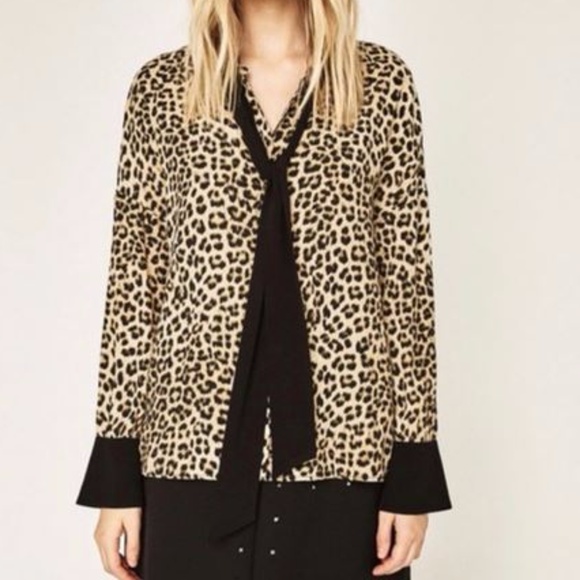 Zara Tops - Zara Leopard Print Blouse